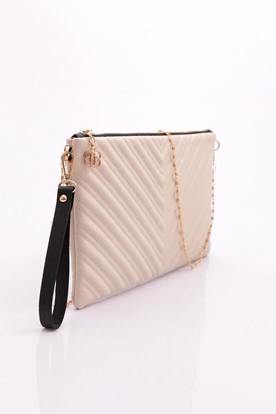 DGN Μπεζ απαλή γυναικεία τσάντα Clutch 51123448