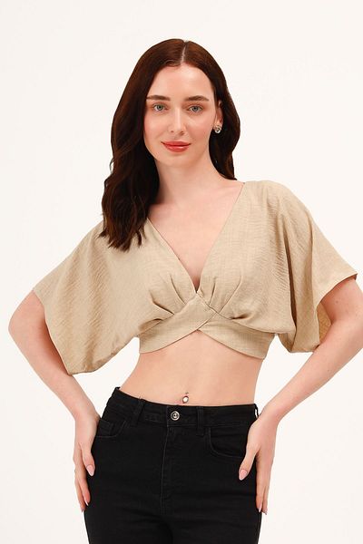 GaiaCollection V Neck Back Low-cut Blouse