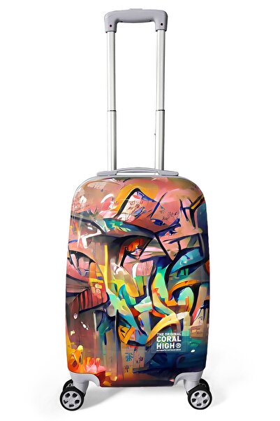 Coral High Renkli Desenli Kabin Boy Valiz (50cm) 16534
