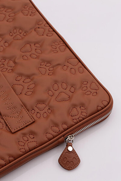 DGN Калъф за лаптоп и таблет 13 и 14 инча с шарка на лапа, кафяв, 68722856