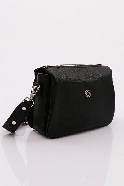 DGN Black Multi-Compartment Crossbody Bag - Women 1372856