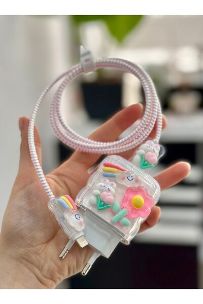 Go Aksesuar iPhone 18/20/25 W Şarj Cihazı Uyumlu 5 Parça Şarj Koruma Seti