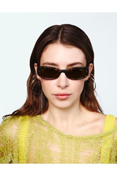 Vogue VO5582SW6567353 Kadın Güneş Gözlüğü Kahverengi Kemik Çerçeve Füme Lens UV400