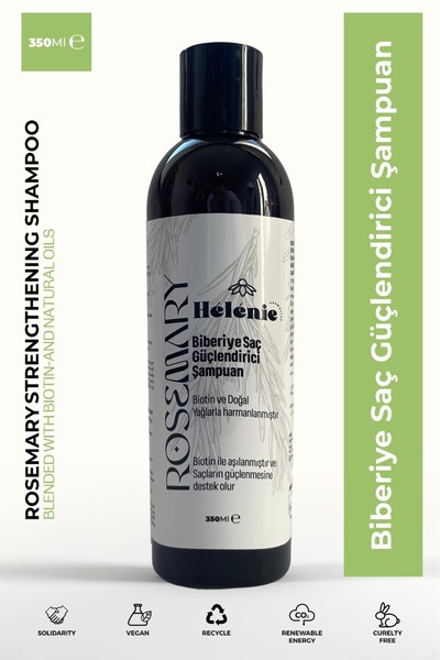 HELENİE هيليني أورجانيكس 350 مل شامبو منقي ومقوي بالروزماري والنعناع