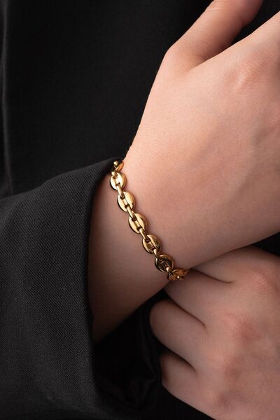 ByFlorya Jewelry سوار سلسلة من الفولاذ طراز جيمي بحبوب القهوة 5 ملم للجنسين 1...