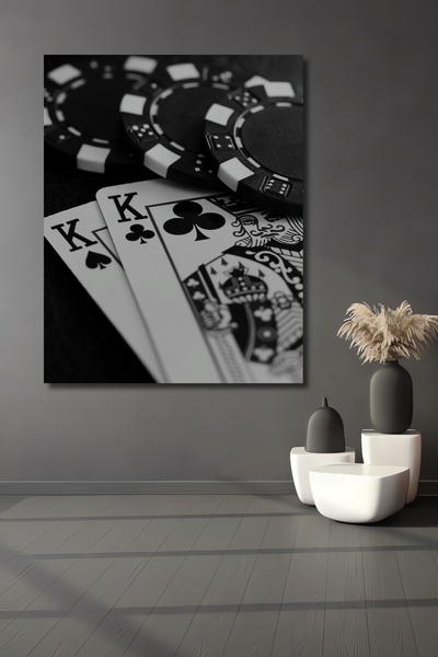 Teona Ahşap Dekoratif Dikey Double Papaz Poker Çipleri Duvar Tablo Ahşap Dikd...