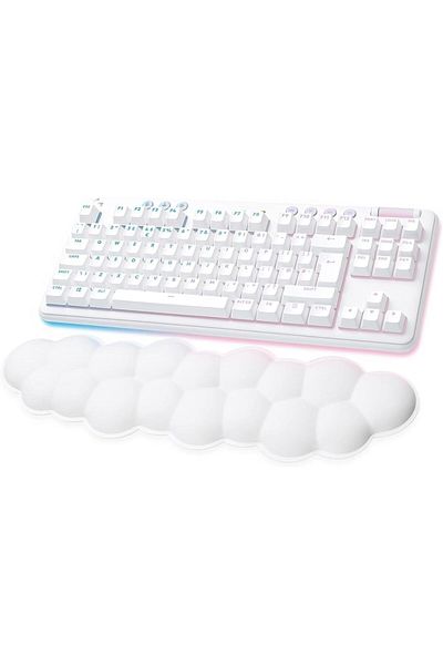 logitech G G715 Wireless Mechanical Gaming Keyboard with Tactile Switches (GX Brown) White Mist