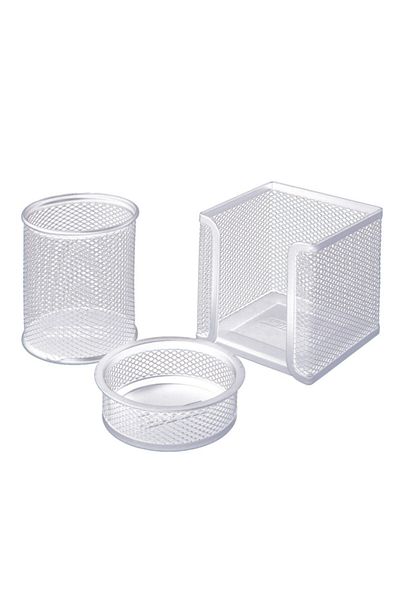 Bigpoint Metal Perforated Set of 3 White