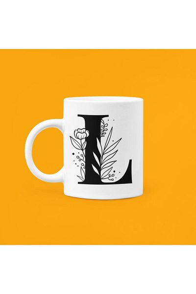 UUR STORE Letter L Printed Mug