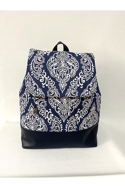 TALKING DREAMS Patterned Navy Blue Backpack