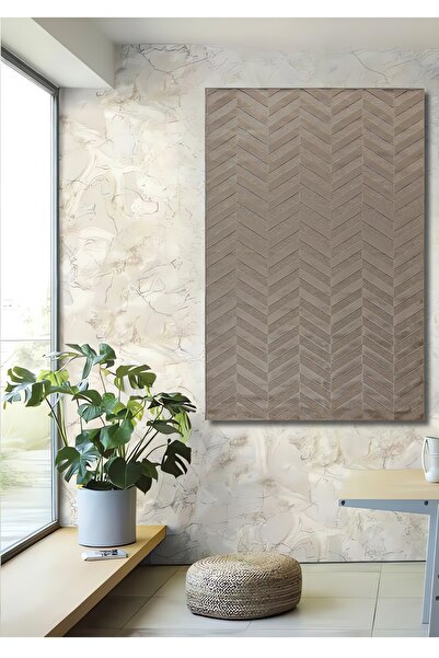 Teona Ahşap Dekoratif Dikey Minimalist Modern Desen Duvar Tablo Ahşap Dikdört...