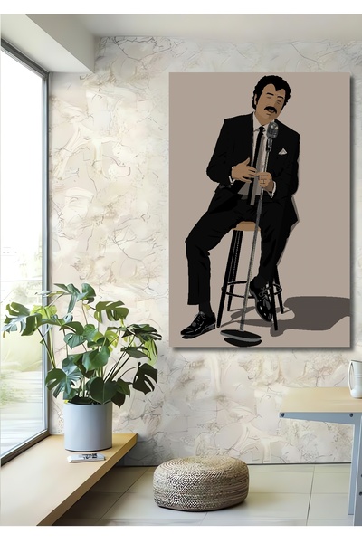 Teona Ahşap Dekoratif Dikey Müslüm Gürses Modern Tasarım Duvar Tablo Ahşap Di...