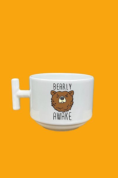 UUR STORE Bearly Awake Printed T Mug
