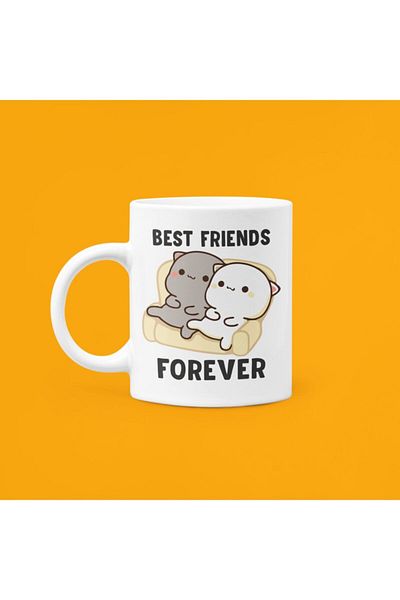 UUR STORE Best Friends Forever Printed Porcelain Mug 330 ml