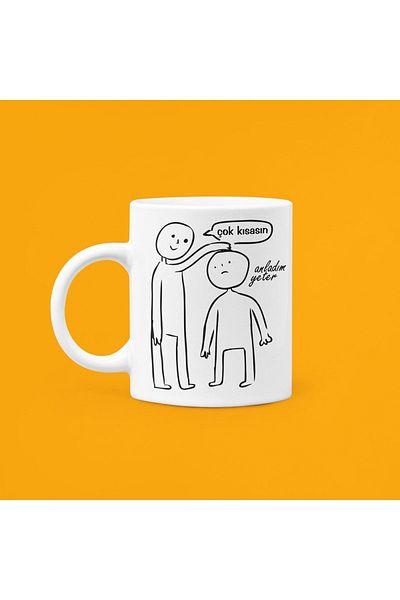 UUR STORE You Are Too Short Printed Ceramic White Mug