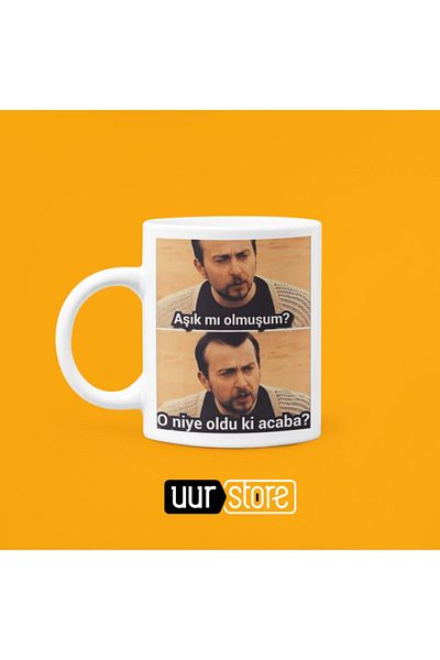 UUR STORE كوب بورسلين مطبوع ليلى مجنون 330 مل