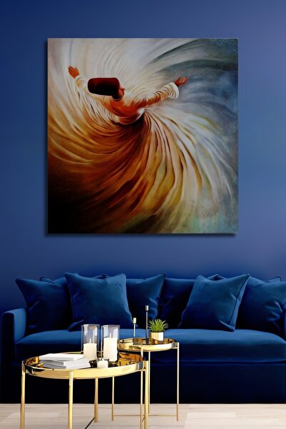 Teona Ahşap Dekoratif Dikey Semazen Duvar Tablo Ahşap Dikdörtgen Tablo