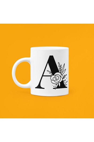 UUR STORE Letter A Printed Mug