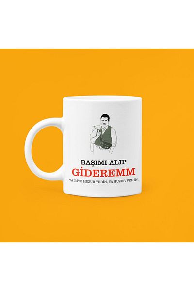 UUR STORE Ibrahim Tatlıses - I'll Take My Head Away Printed Mood Porcelain Mug 330ml