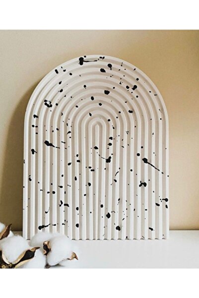 Orange Atelier Arch Set of 2 Decorative Concrete Presentation Tray and Serving Plate