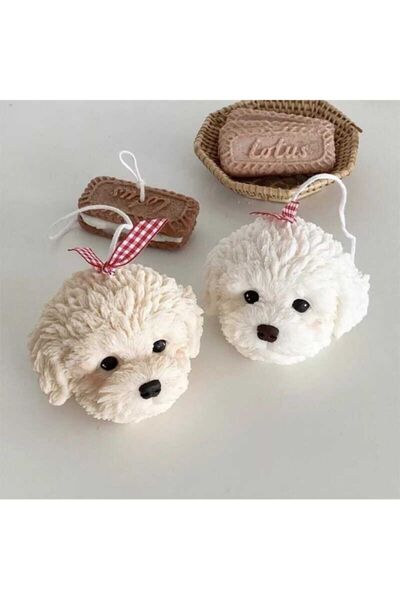 Süslü Sanat Köpek Mum
