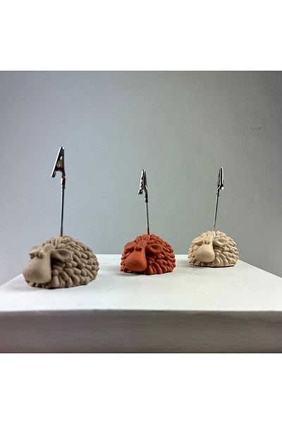oasis decoration Lamb Note Holder Set of 3 (cream-terracota-paper bag)