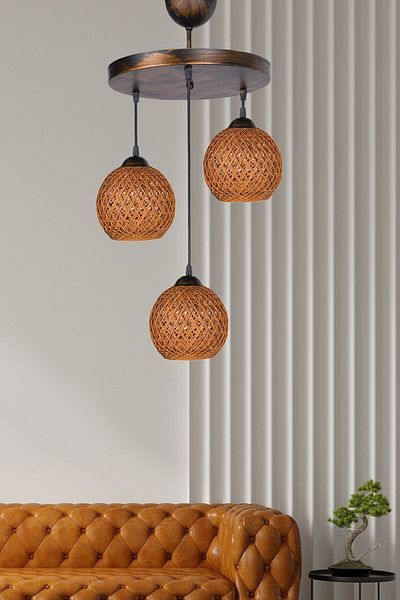 Hmydesign Crayon 3-Light Chandelier Mustard Hsra-44