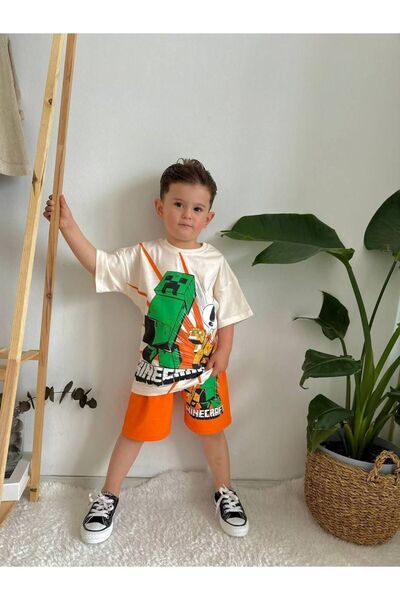 CANDA طقم صيفي علوي وسفلي - شورت مطبوع عليه شخصيات