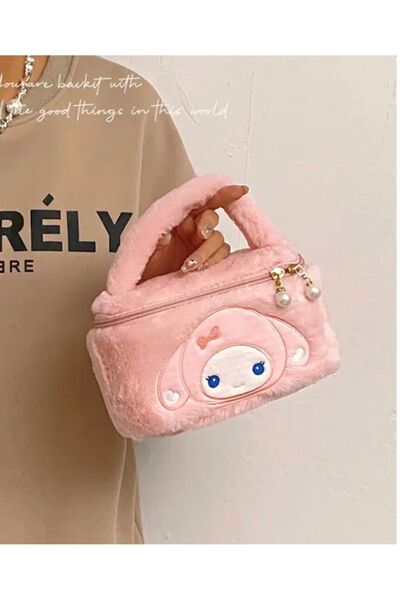 synshop Sanrio Peluş Makyaj Kozmetik Seyahat Bebek Bakım Düzenleyici El Çantası