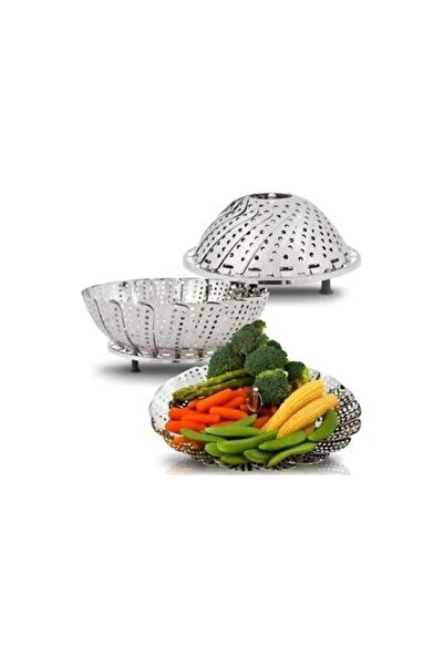 Jetcom Katlanabilir Buharda Sebze Pişirme Haşlama Aparatı Buharlı Pişirici