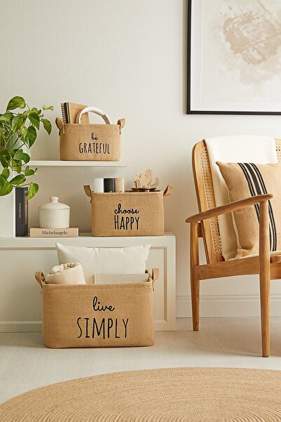 Ocean Home Textile مجموعة من 3 قطع من الجوت، منظم ألعاب غرفة الغسيل للأطفال، ...