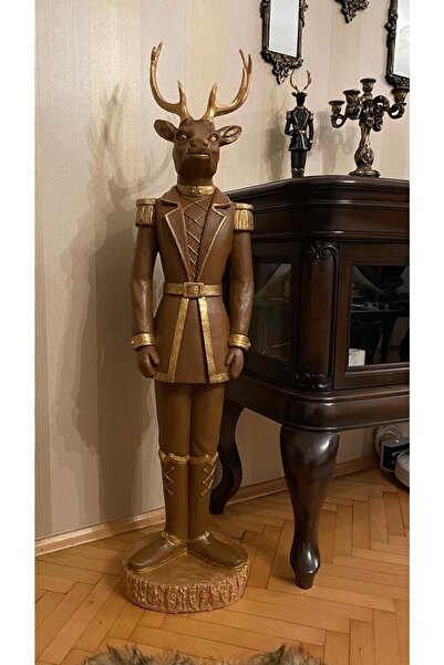 busraconcept Büyük Boy Geyik Biblo Heykeli , Paris Koleksiyonu Süvari Geyik