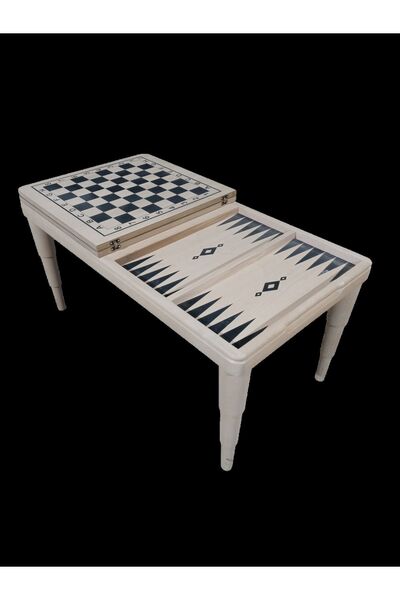 WSTİLE TAVLA SATRANÇ SEHPA CİLASIZ