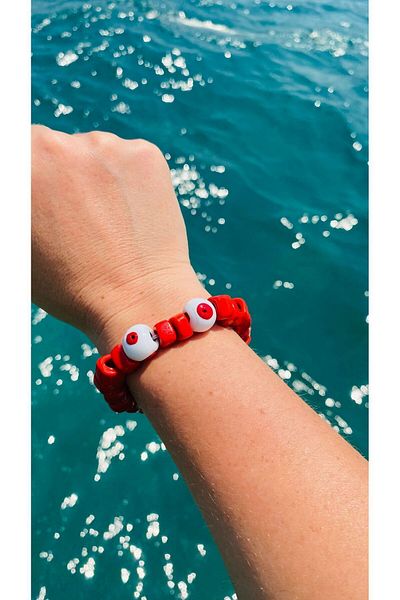 elamindunyasi Bodrum Bead Red Bracelet