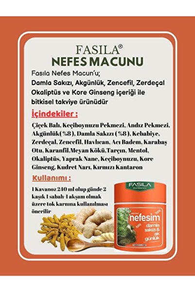 Fasıla Nefesim Macunu Damla Sakızı & Akgünlük