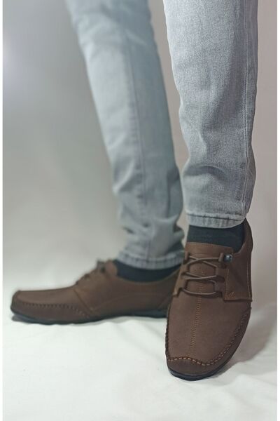 MODESA BY KAVCAR Genuine Leather Brown Nubuck Casual Men's Leather Loafer Shoes