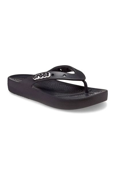 Crocs Classic Platform Flip W Women's Black Slippers 207714-001