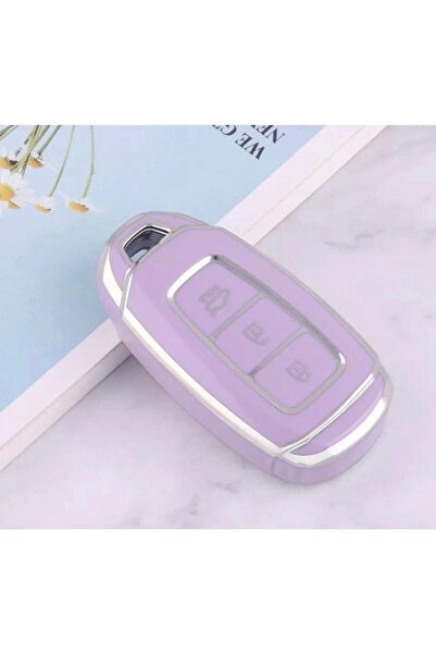 AYZ GARAGE Husă pentru chei Hyundai Tpu Material Liliac