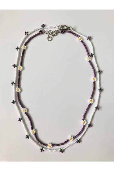 Handmade Minimal Bead Grape Necklace Set