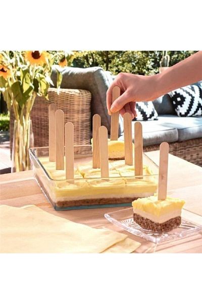 Paşabahçe Madlen Square Cake Plate - 6 Piece Serving Plate 68307