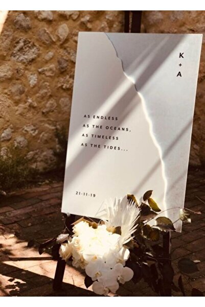 Yalova Design Asimetrik Karşılama Panosu Nişan & Düğün Dekoratif Karşılama Pa...