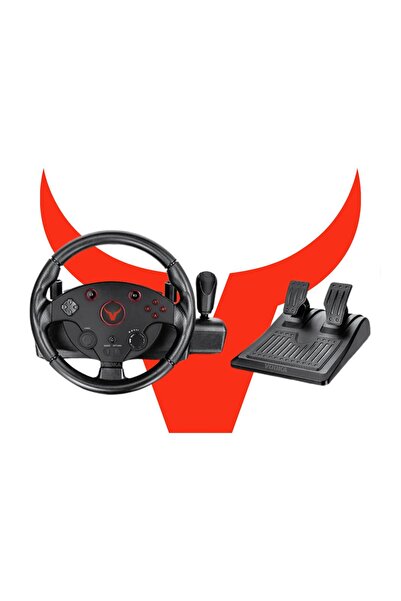 VOOKA Profesyonel Yarış Direksiyon Seti 270° Hissiyatlı Pedallı Tak Çalıştır Multifonksiyon Racing Wheel