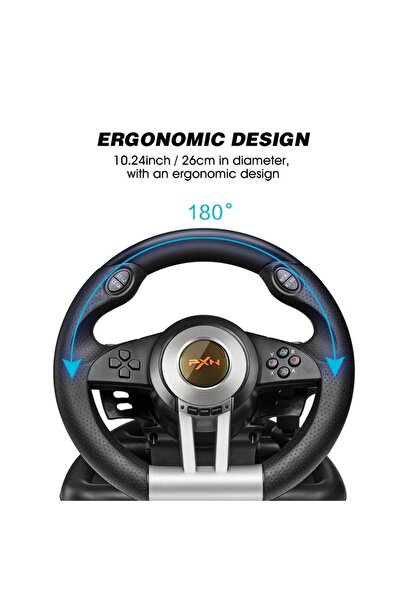 VOOKA Vibration Car Racing Gaming Steering Wheel Set for PS3, XBOX ONE, XBOX series S/X, PC Compatible VK3 PRO