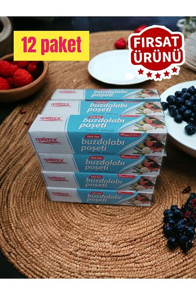 OPTİMEX Refrigerator Bag Medium Size 20 Pieces * 12 Packs