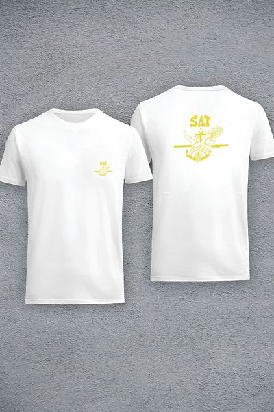 Massgai Sat Command Yellow Print Unisex Tricou supradimensionat 100% bumbac