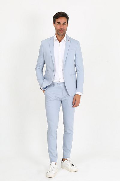 ACTUAL Blue Gray Men's Suit - 26prd-21