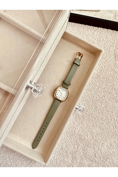 Classy Bella Model Yeşil Kordon Özel Tasarım Kadın Kol Saati