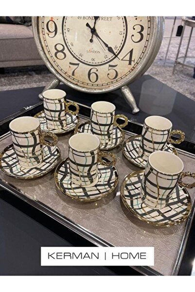Sembol Line Black 6 lı Kahve Fincanı Takımı PUREBONE-222