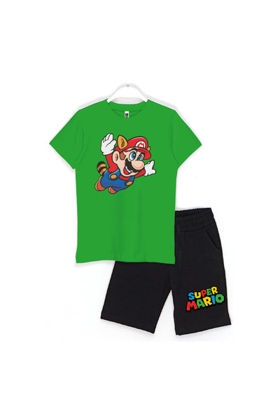 Built By Crazy Super Mario Mario Kids Shorts Set