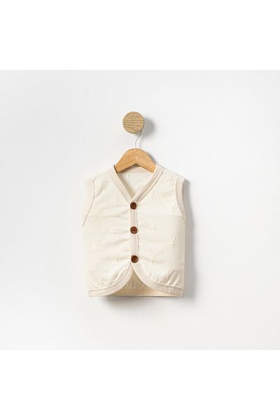 Bolly Baby Quilted Baby Vest - With Stars and Buttons
